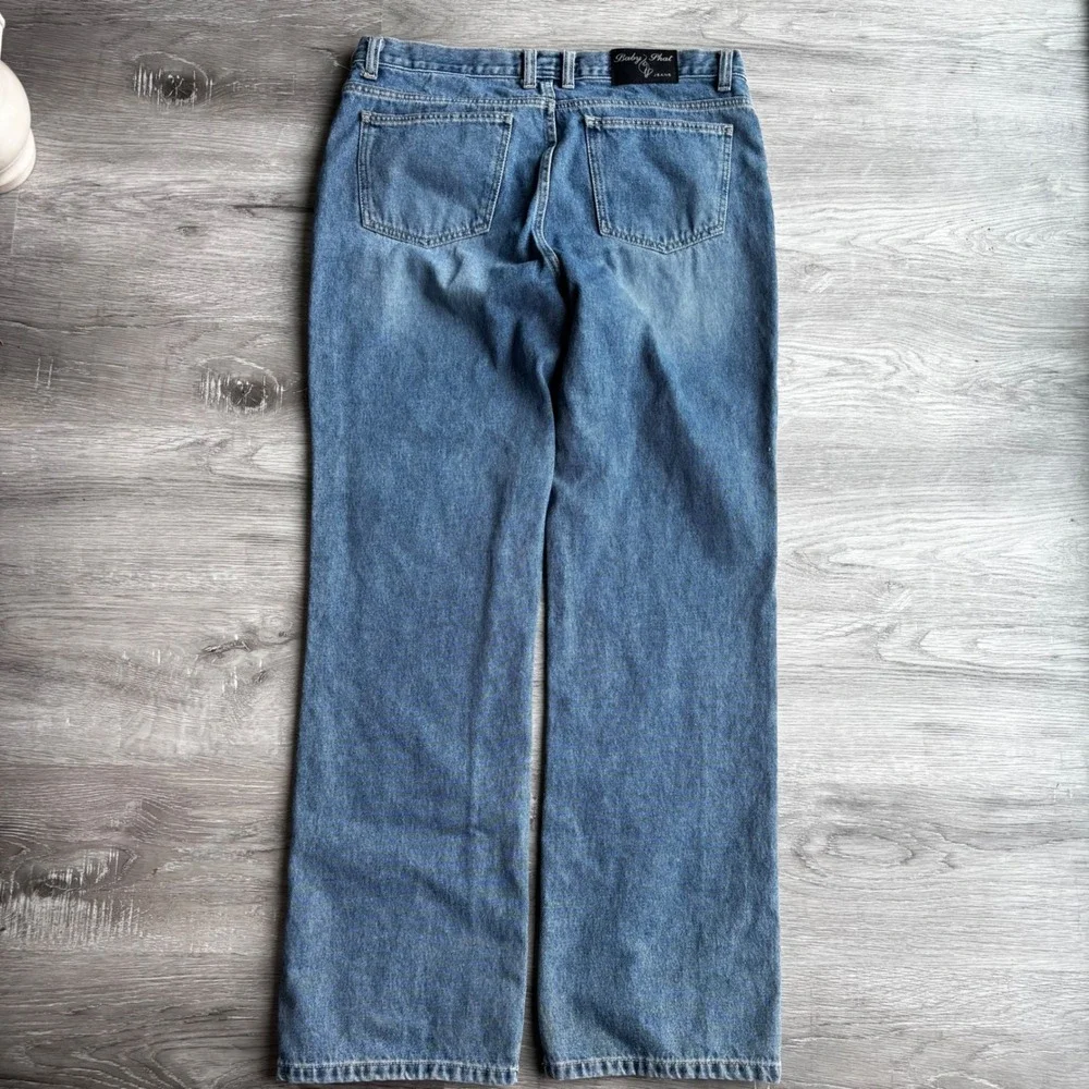 Baby Phat Jeans Womens‎ Size 15 Blue Denim Wideleg Classic Fit Y2K vintage - Picture 10 of 11